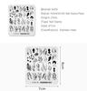 kads Nail Stamping Plate Fashion 091 Leaf Silhouette Beautiful Girls Image Nail Template Stencil Manicure Tool