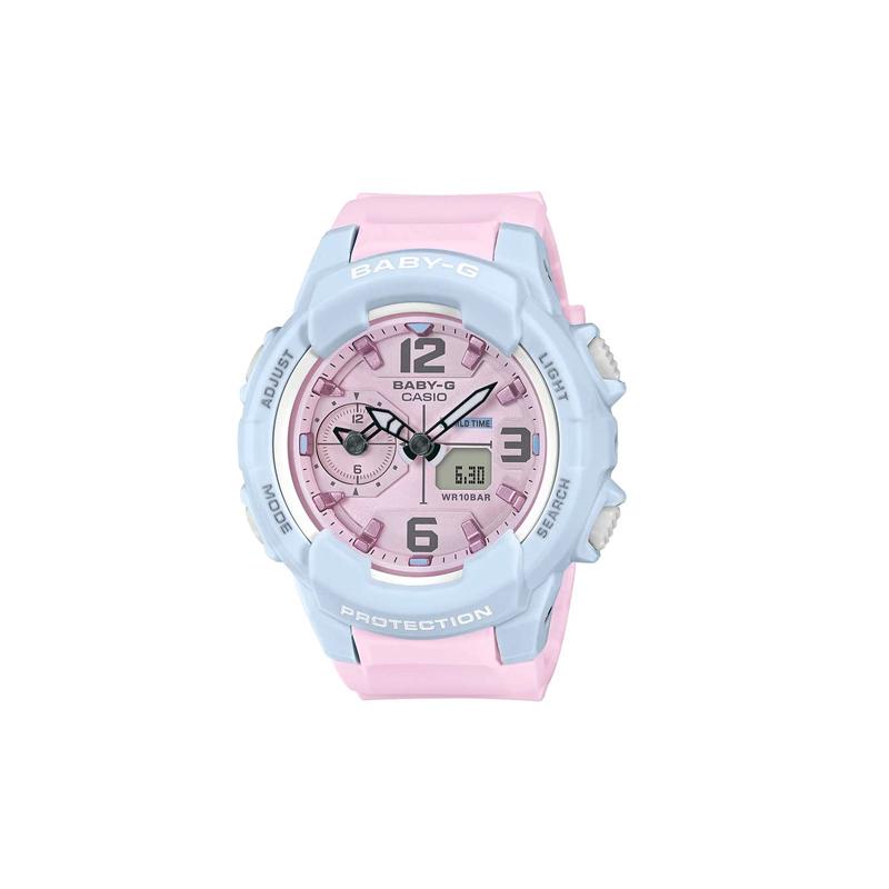 

Casio BABY-G Macaron Series Sports Waterproof and Shockproof Contrast Color Quartz Movement Resin Strap Japanese and Korean BGA-230PC-2BPR-person рожевий