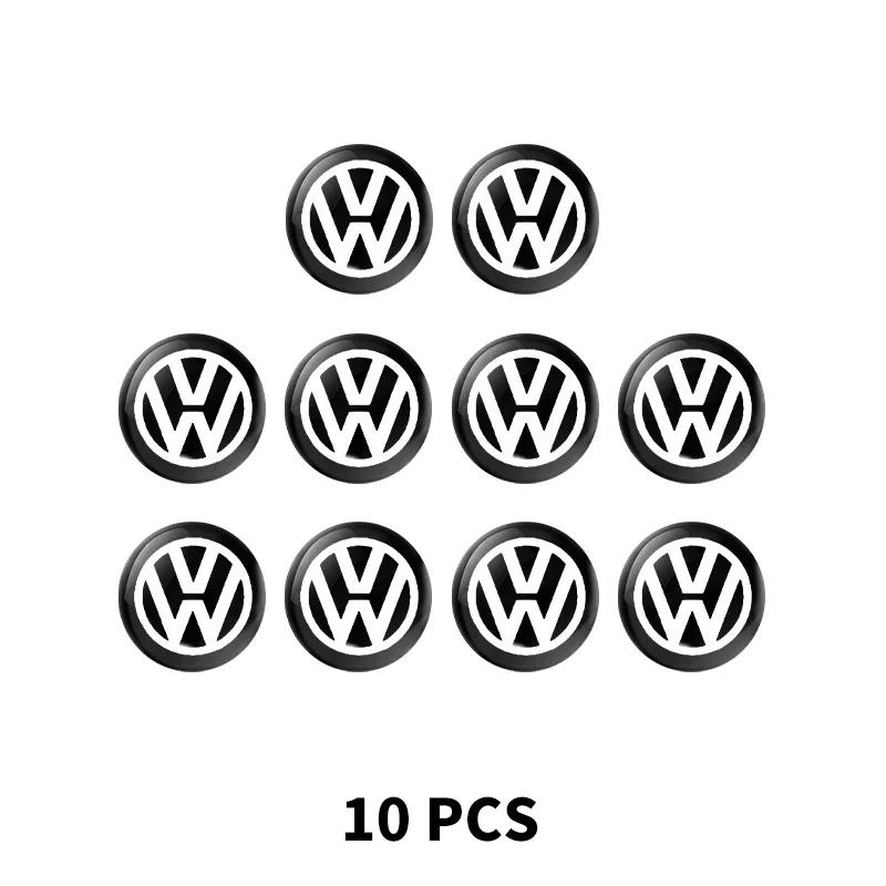 3D Car Interior Decorative Stickers Key Badge Steering Wheel Decoration Stickers For Volkswagen VW Golf Polo Passat Tiguan Rline