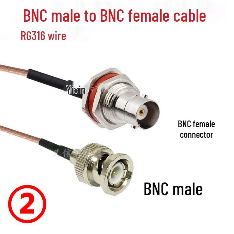 RG316 RF Coaxial BNC Male to Female Adapter for Wireless Mic Antenna Extension