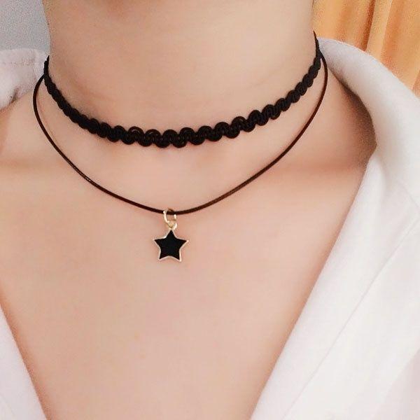 Goth Black Velvet Choker Necklaces Gothic Style Rope Women Neck Decoration Chocker Jewelry On Girl Neck Accessories