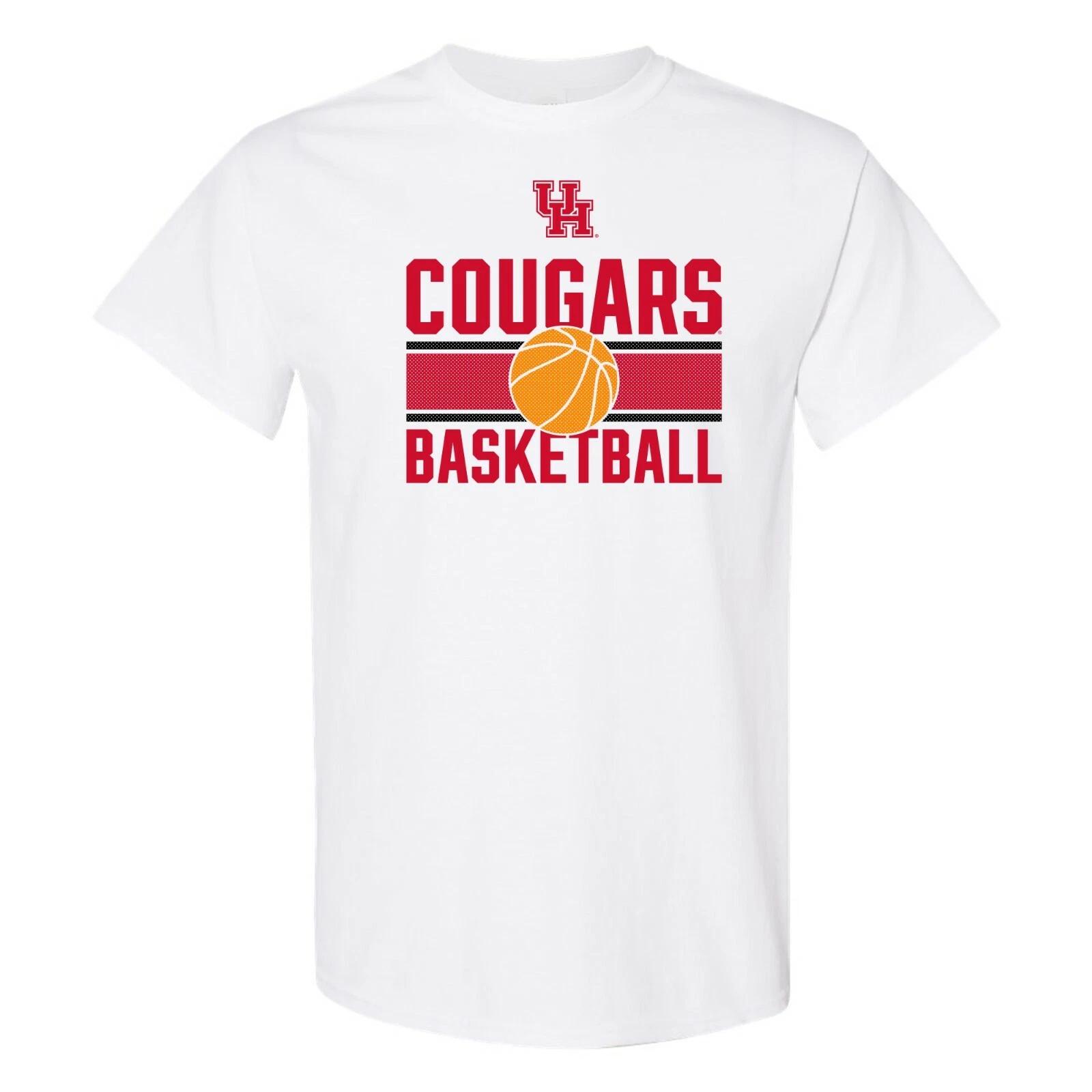 Houston Cougars Basketball Mesh - Team Colors Sport T-Shirt - White S