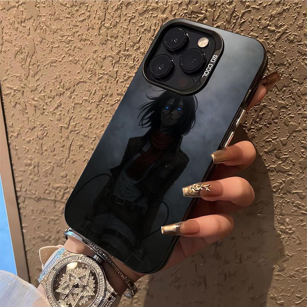 Attack on T-Titan Mikasa Ackerman Phone Case  Phone Case For iPhone 14 16 15 11 12 13 Pro Max Mini Plus Shockproof Cover