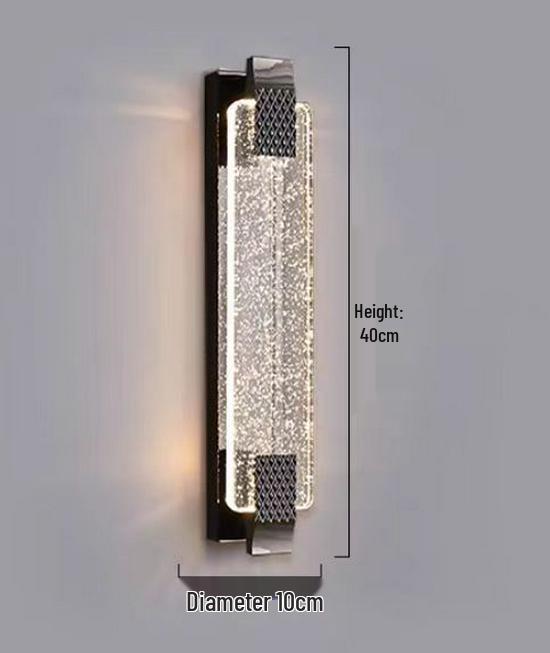 Nordic Style Luxury Crystal Glass Bedside Wall Lamp for Bedroom & Entrance