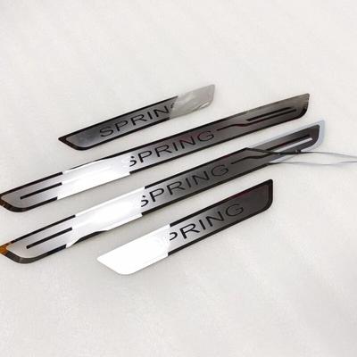 4 Stuks/Partij Voor Dacia SPRING Auto Deurdrempel Pedaal Cover Sierstrips Roestvrij Schrapbord Auto Accessoires