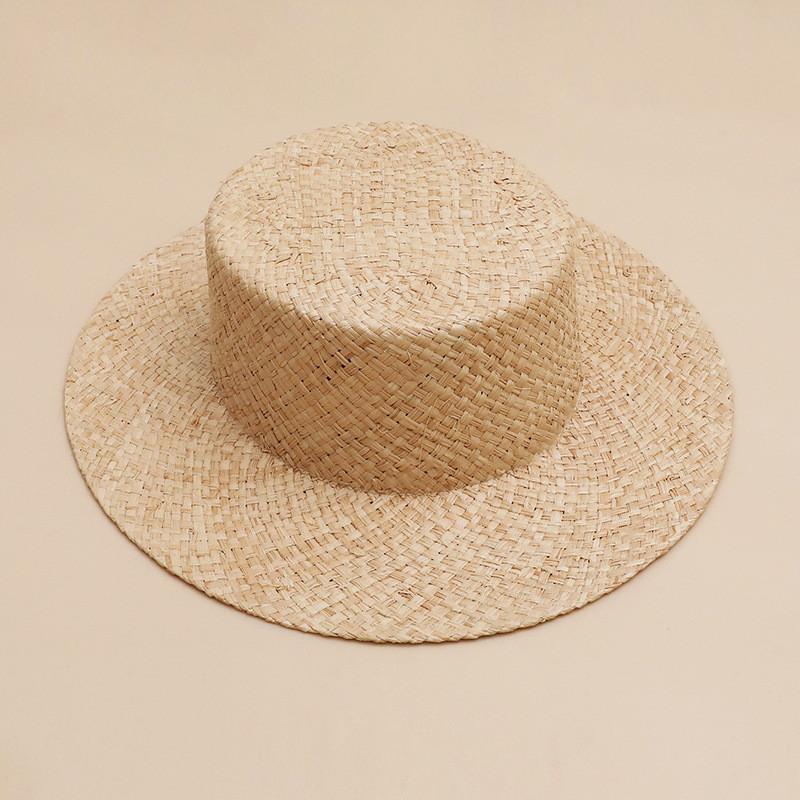 

Raffia Straw Hat Unisex Wide Brim Summer Sun Protection Outdoor Accessory