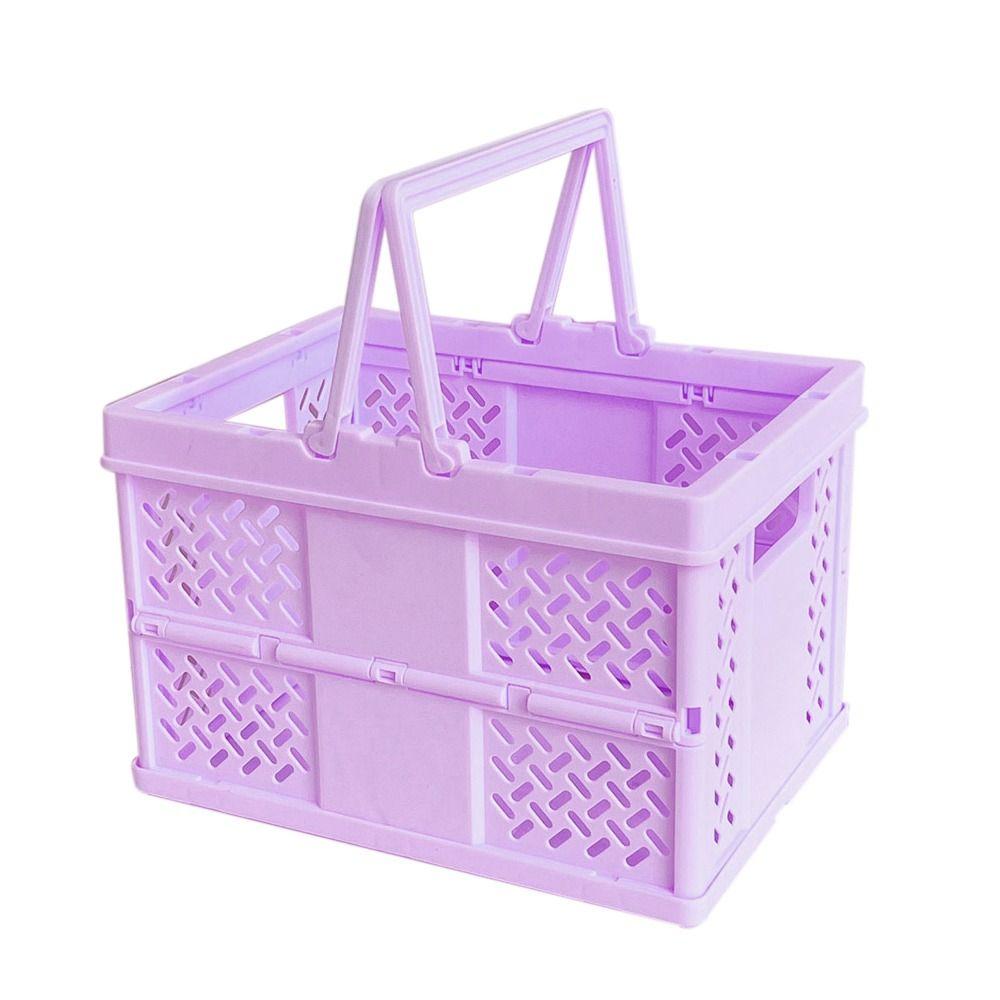 

Washroom Cabinet Basket Desktop Organizer Rack Folding Storage Boxes Decorative Shelf Organizer фиолетовый