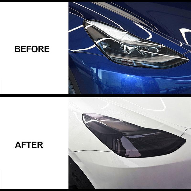 For Tesla Model3/Y 2017- Front Door Rear Door Extended Protective Film Invisible Car Clothing PPF Lamp Film Set Decoration