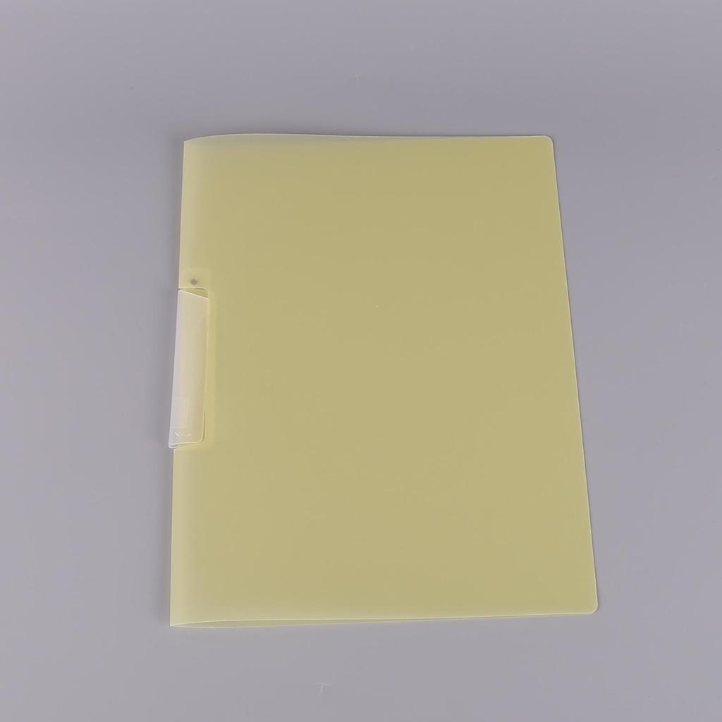 A4 Transparent Side-Opening Rotary Folder with Pull-Rod Clip