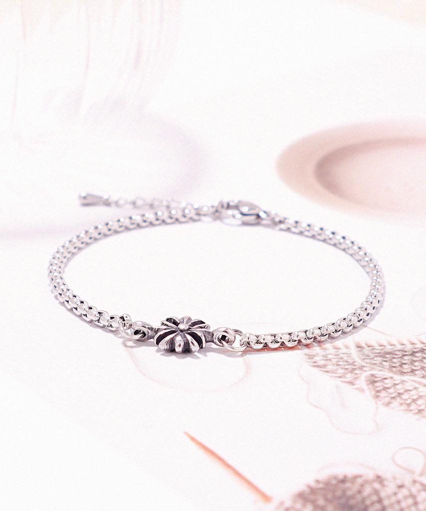 Jbans Classic A Sun Mark Round Cube Chain Bracelet (C2601Ac1393_Sv)