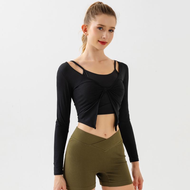 

Women s Quick-Dry Twist Long Sleeve Yoga Cover-Up Extra Large