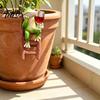 Creative Home Decor Items Resin Frog on Ladder Statue, Funny Holding Wine Glass Figurine, Whimsical Desk Accessories Garden Plant Pot Hanging Ornament
