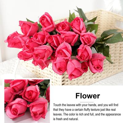 Yousheng Künstliche Rosenknospen Realistische Kunstseidenrosen Sträuße Künstliche Blumenarrangement für Hochzeit Frühling Muttertag Zuhause Tisch
