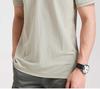 [Imitation Hemp Chinese Style] Langdeng Men's Stand up Collar T-shirt 2026 Summer New Half Open Lightweight Chinese Style Short Sleeve