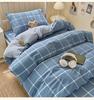 Class A 100% Cotton Yarn-Dyed Washed 3-Piece Bedding Set for Student Dormitory Bunk Beds