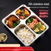304 Stainless Steel Divided Lunch Tray