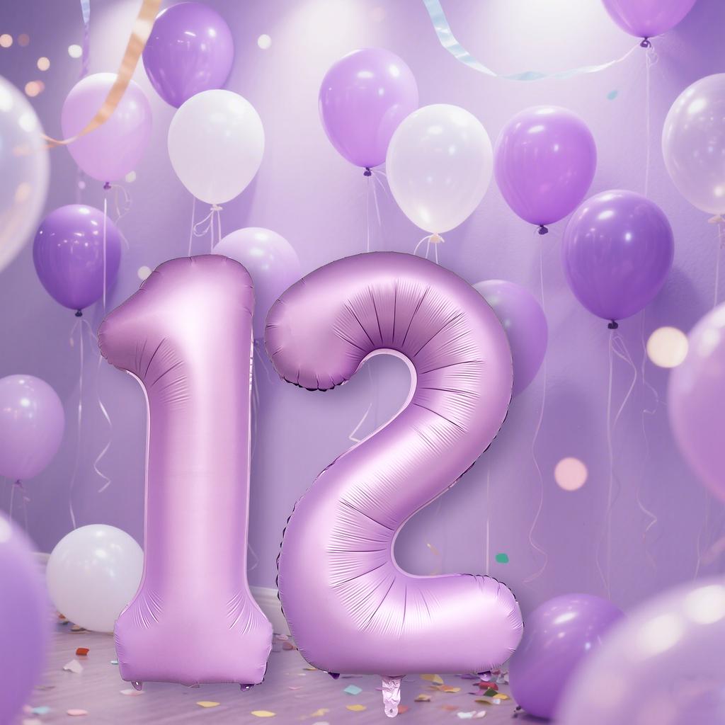 40 inch 0-9 Matte Purple Number Balloons Helium Foil Mylar Balloon Birthday Party banquet Decoration