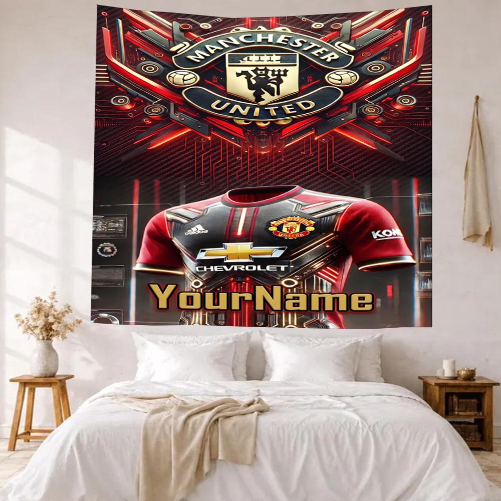 Manchester Custom Your Name Wall Decor Tapestry Art For Pet Memorial Birthdaywedding Party Backdrop Family Gift