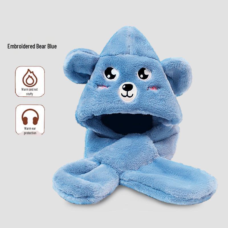 

Warm Plush Children s Hat & Scarf Set for Boys & Girls (1-12 Years), Autumn Winter Small [0-5 Years Suitable]