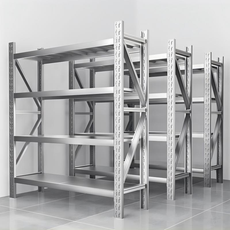 Heavy-Duty 304 Stainless Steel Multi-Layer Storage Shelf for Cold Storage, Basement, or Garage.