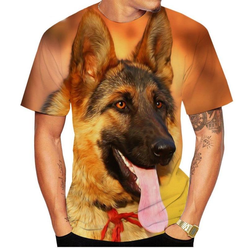 Men's T-Shirt Summer Casual 3D Print Tops Solid Color Short Sleeve Men's T-Shirt Pullover