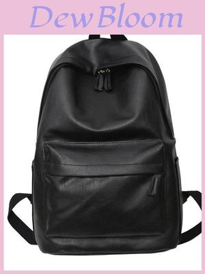 Lässiger PU-Leder-Rucksack für Studenten mit Design für Schule und Reisen