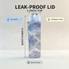 1PC Soft Lavender Cloud Marble Agate Texture 750ml Color Plastic Sports Water Bottle Leakproof Flip Straw Lid Suitable for Sports Office Home Use