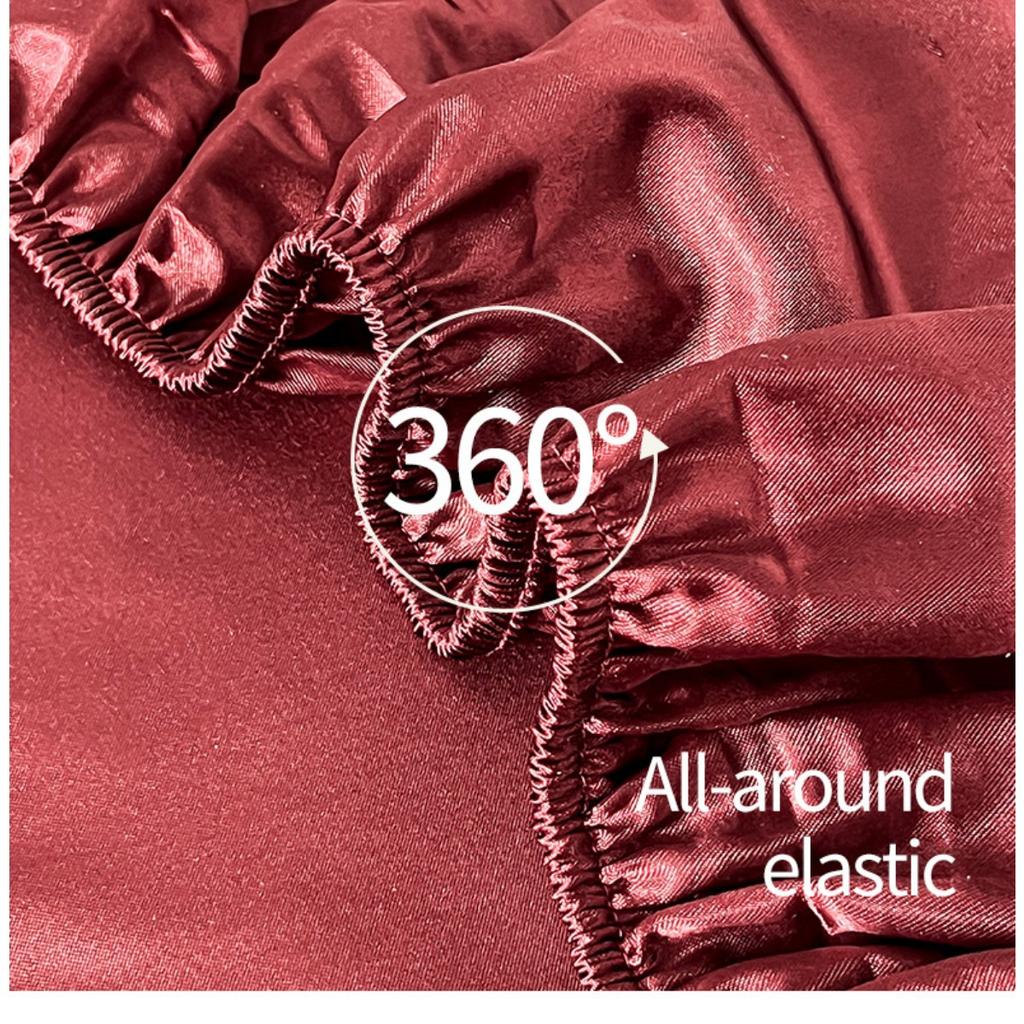 Ice Silk Color Ding Bed Sheet Solid Color Cool Silk Mattress Protective Cover Anti Slip Bed Cover Dust Cover