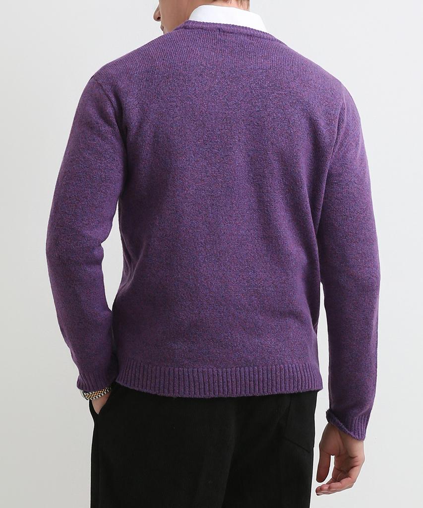 Seuteulaikeu Fine Blend Classic Crew Neck Knit (Violet)
