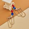 A pair of exaggerated design multi-layer diamond earrings, luxurious and beautiful dinner party women's ear accessories