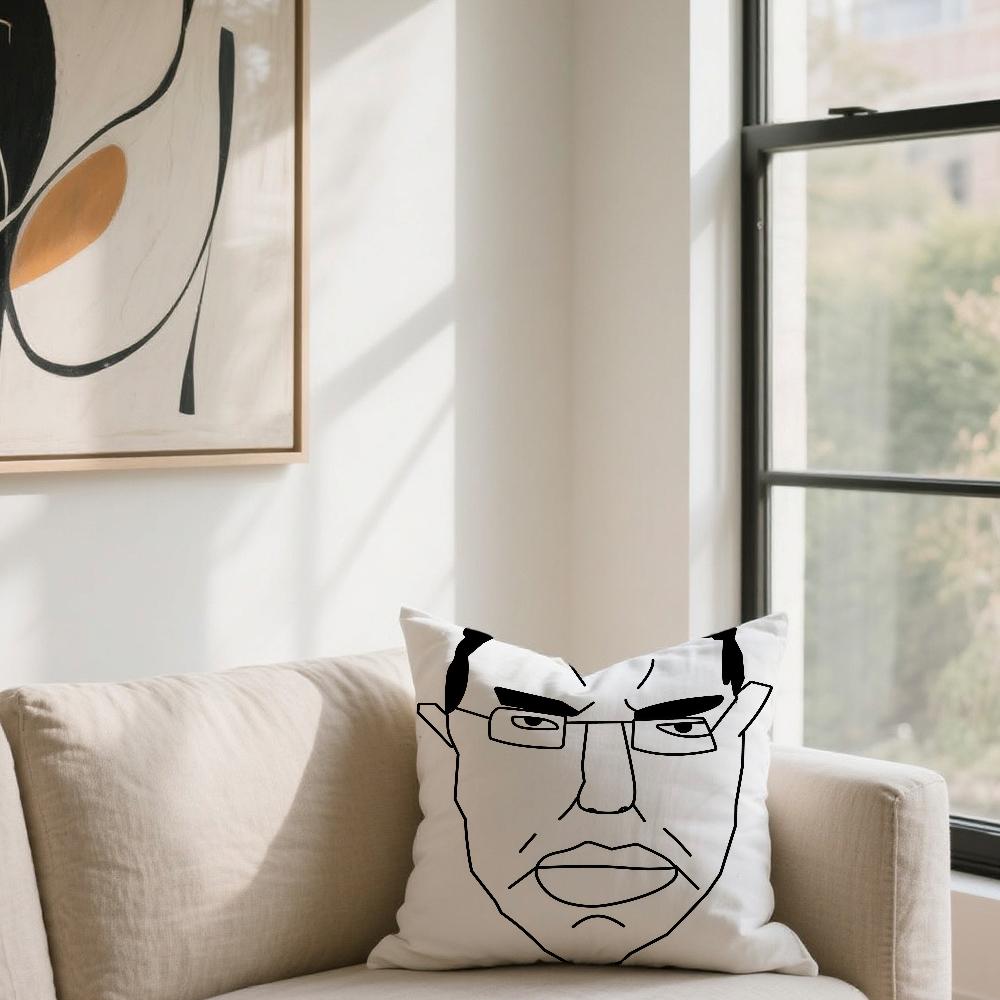 C-Chudjak Poljak Funny Meme cushion cover For Sofa Car Office Cafe Soft And Comfortable Double-Sided Printing Pillow Cover