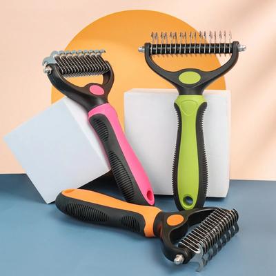 Cepillo profesional para quitar el pelo de mascotas, eliminador de pelo para perros, cortador de nudos de piel para cachorros y gatos, cepillos para el cuidado de perros, suministros para derramar