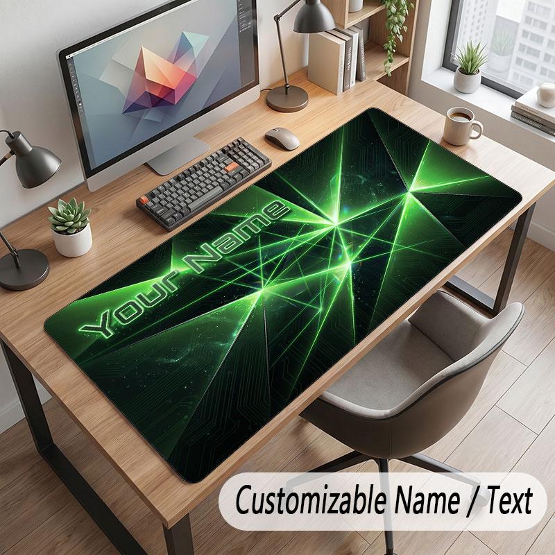 City Cyberpunk Theme Customized Mouse Pad Personalized Print Name Text Desk Mat For Home Office Table Decor
