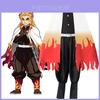 Stylish Demon Slayer Kimetsu No Yaiba Rengoku Kyoujurou Cosplay Costume Kimono Robe Suit With Exquisite Workmanship And Comfortable Fit