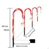 Candy Cane Solar Lights Christmas LED Lamps Decor Lighting Pathway Crutch Light for