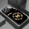 Wear Resistant Golden M-letter Phone Case For Samsung Galaxy S25 S24 S23 S22 S21 S20 S10 S10E Edge Ultra Plus FE 4G 5G Glass