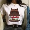 Ladies' Newest Kawaii Fashion Nutella Fun Printed T-shirt Harajuku Women's Cute Cartoon Korean Top T-shirt Women's Clothing