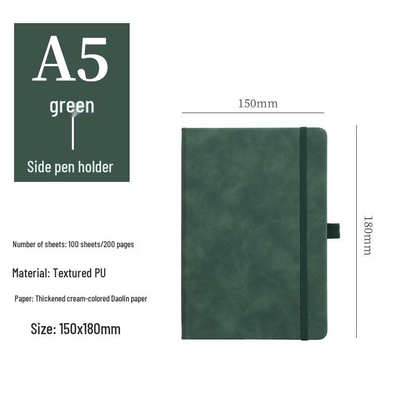

Creative A5 Office Elastic Band Notebook Set - Imitation Leather Student Diary Customizable