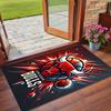 Anti‑Slip Crystal Velvet Floor Rug, Chicago Bulls Design Carpet for Indoor Living Bedroom Home Decoration