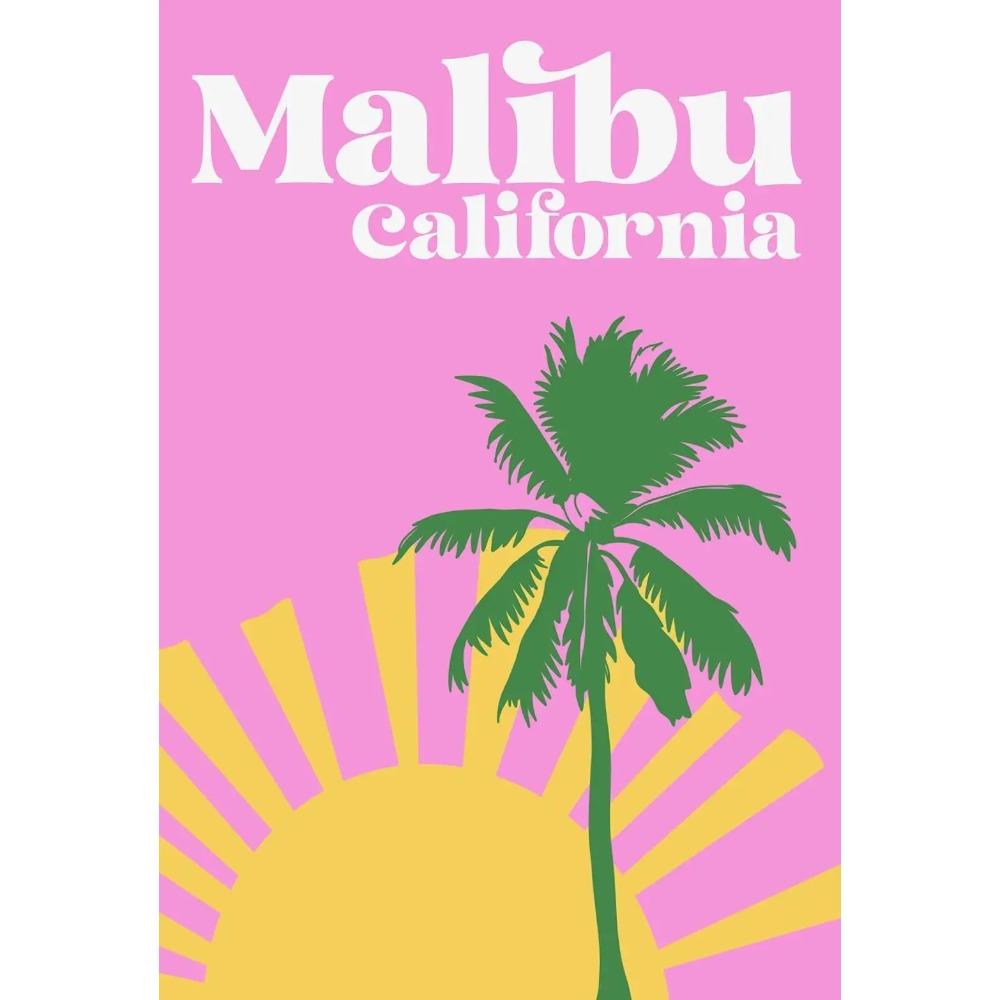 Summer Minimalist Beach Vacation Poster Abstract Graphic Shell Coconut Tree Modern Prints Canvas Wall Pictures Home Room Decor