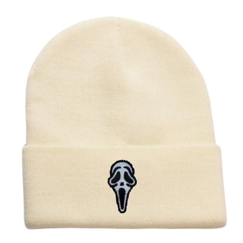 Knitted Hat For Men Women Warm Windproof Acrylic Embroidered Beanie For Winter Outdoor Activities