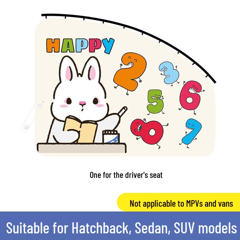 Car Cartoon Sunshade Curtain for Baby - Heat Insulation & Privacy