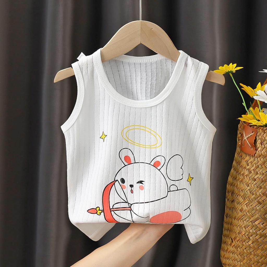 Breathable Cotton Sleeveless Baby Vest for Boys & Girls – Summer Belly Protection