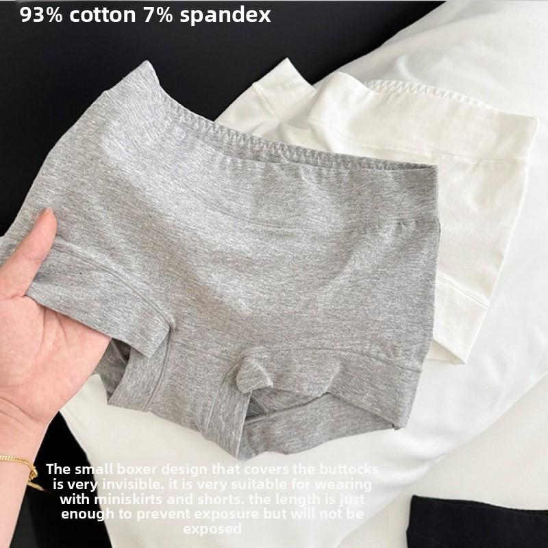 Women's Summer Simple Cotton Wrapped Buttock Comfort Skin Friendly Traceless Anti Slip Boxer Briefs