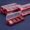 Plastic Screw Organizer Box With 4 Compartments Portable Tool Parts Storage Bin With Lid For Hardware Small Parts Display