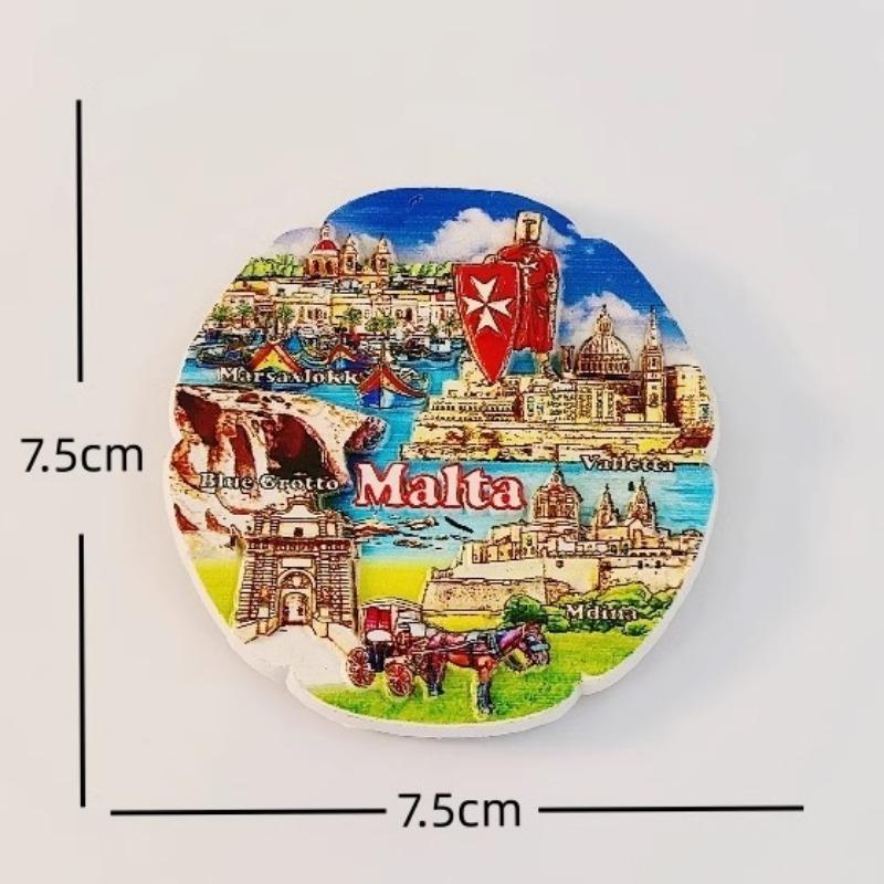 Malta Fridge Stickers Bus Travel Souvenirs Mosaic Fridge Magnets Home Decoration Wedding Gifts