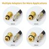 8PCS Compression Tester Kit 0-300 PSI Petrol Gas Engine Cylinder Pressure Gauge Automotive Tool For Motorcycle Car Truck (Black)