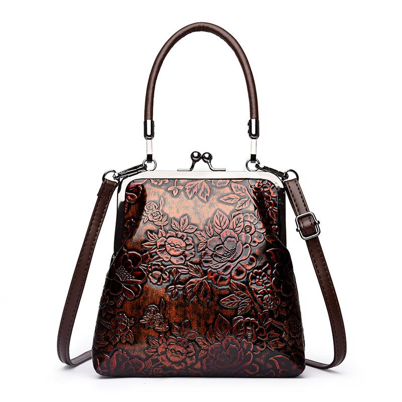Niszbowa Torebka Ręczna w Stylu Retro i Casual, w Kontrastowych Kolorach, Jednoramienna Torebka Crossbody