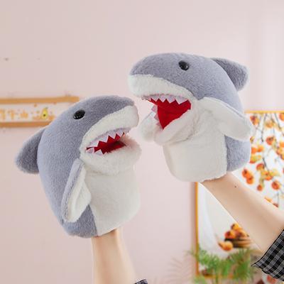 Little Shark Hand Puppet Plush Toy That Can Open Its Mouth, Interactive Prank Doll Gift