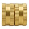 3/4inch Solid Brass Garden Hose Nozzle Connectors Two-way Female Female Connectors Solid Brass Garden Hose